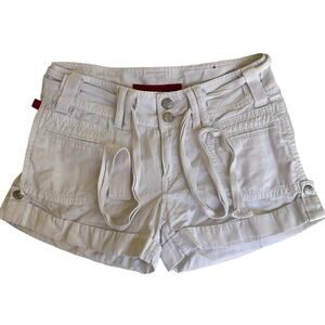Natalie Women Khaki Shorts size 27, White / Beige